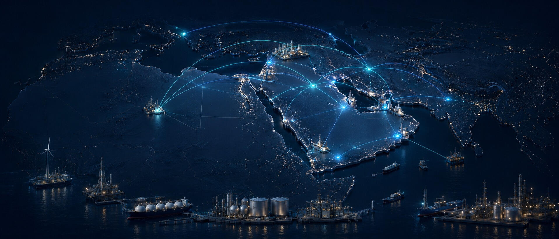 Energy market connections across the GCC and wider MENA
